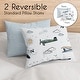 preview thumbnail 5 of 4, Sweet Jojo Designs Vintage Airplane Boy 3pc Full/Queen-size Comforter Set Green Blue Yellow Airplanes Plane Transportation Cloud