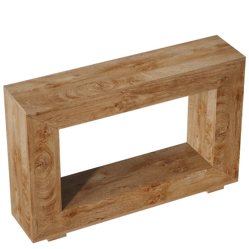 47" Farmhouse Console Table, Entryway Console Table with Storage Shelf for Living Room, Entrance