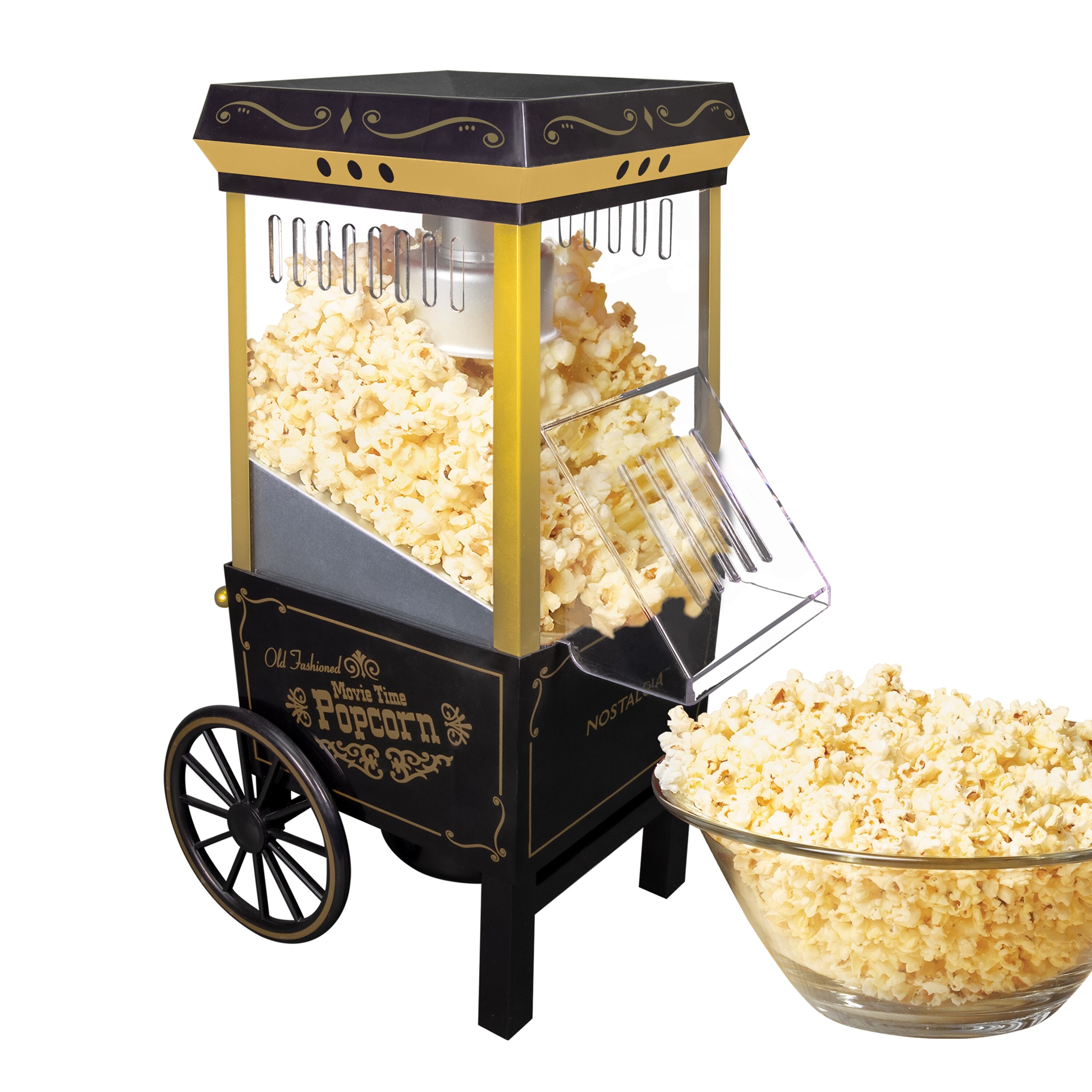 Nostalgia 12-Cup Hot Air Popcorn Maker, Black - Bed Bath