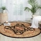 preview thumbnail 44 of 60, Nourison Hand-tufted Traditional Persian Wool Silk Area Rug 8' Round - Black - Runner/Round