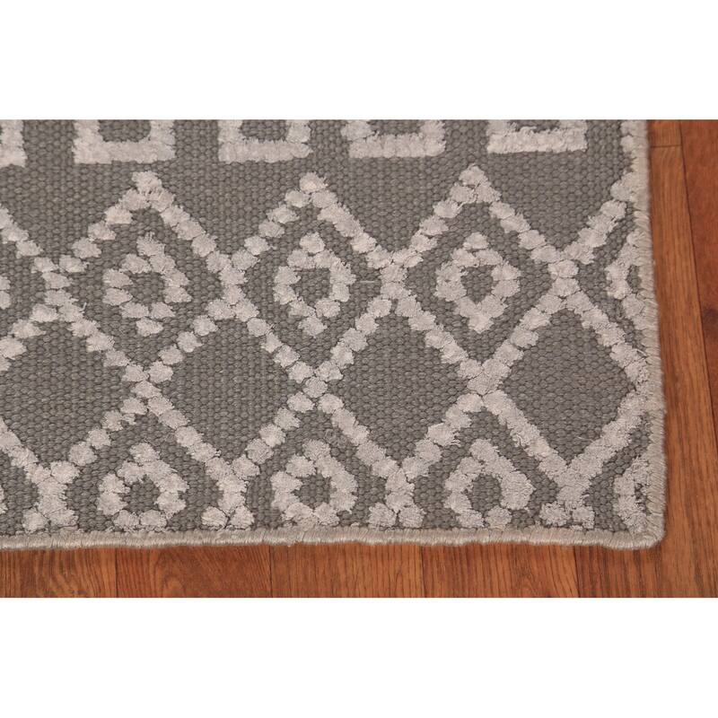 Geometric Moroccan Indian Accent Rug Handmade Foyer Wool Carpet - 2'0"x 3'0"