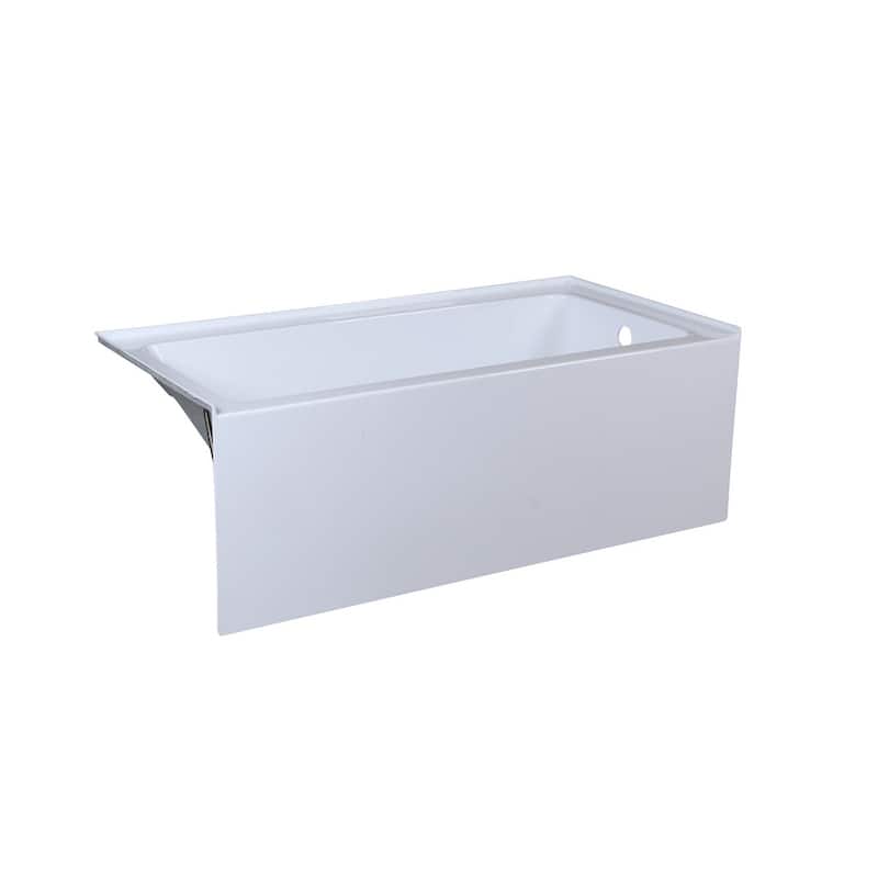 Indigo Home Alcove Soaking Bathtub 30x60 inch Right Drain in Glossy White