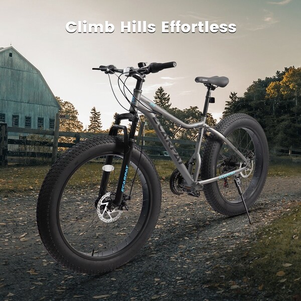 Ecarpat 26 Inch Fat Tires Mountain Bike,21-Speed Disc Brakes