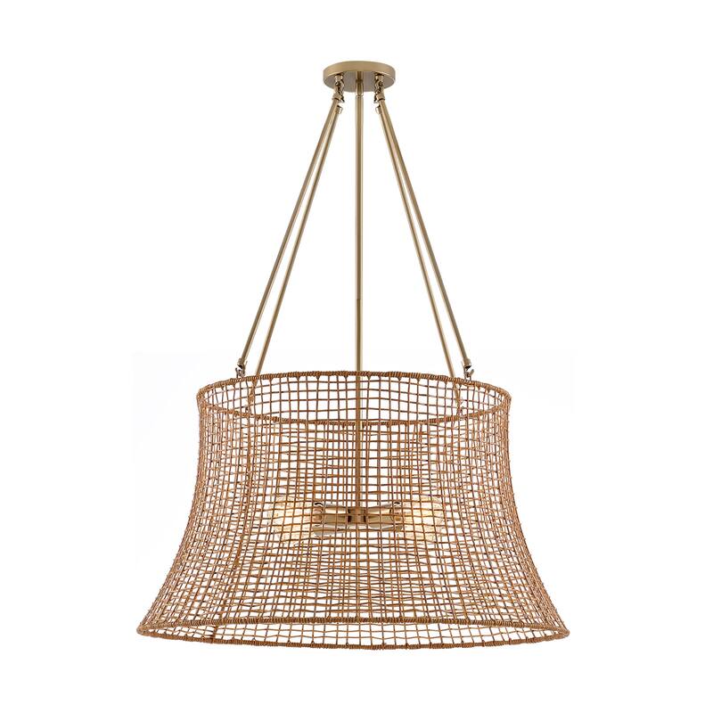 Savoy House 7-6192-4 Longleaf 4 Light 28" Wide Drum Outdoor Chandelier