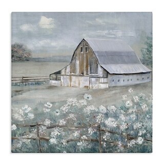 Stupell Blooming Farmhouse Meadow Canvas Wall Art Design By Sally ...