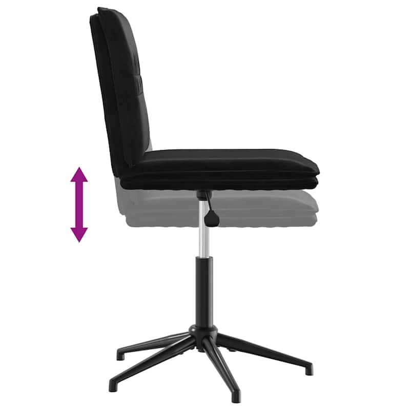 vidaXL Dining Chair Set of 4 Black Velvet (100% polyester), plywood, metal - 7.8 x 6.8 x 13.0