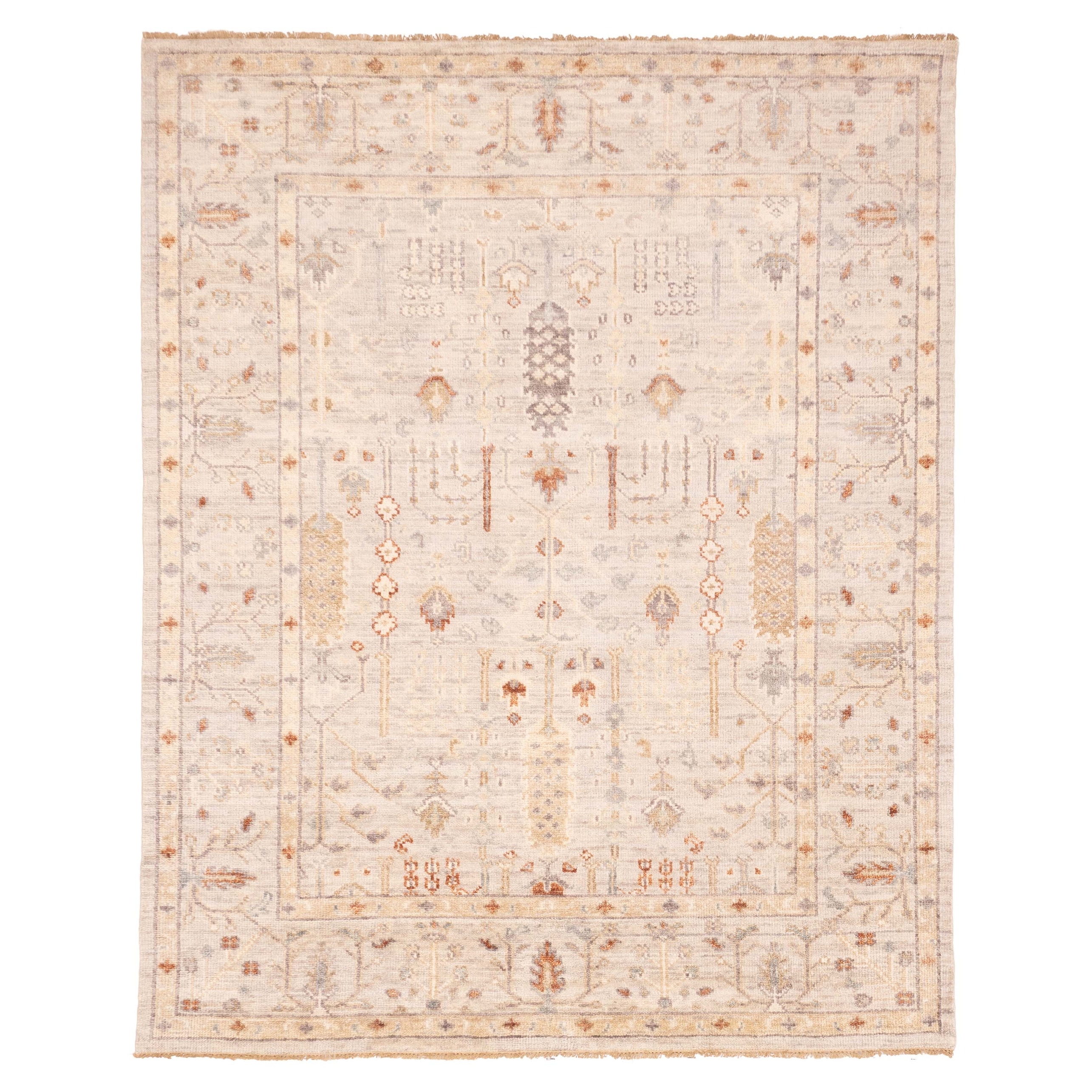 ECARPETGALLERY Hand-knotted Jules Serapi Light Grey Wool Rug - 8'0 x 9'10