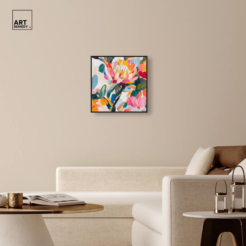 Lively Flora I Canvas by Art Remedy