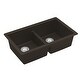 preview thumbnail 11 of 69, Karran 32" Undermount Double Equal Bowl Quartz Kitchen Sink Kit - 32" x 19.5" x 9"