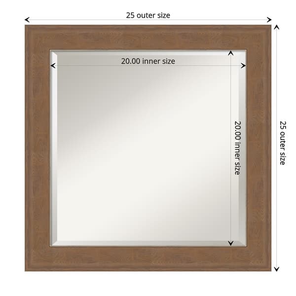 dimension image slide 0 of 12, Beveled Bathroom Wall Mirror - Alta Frame
