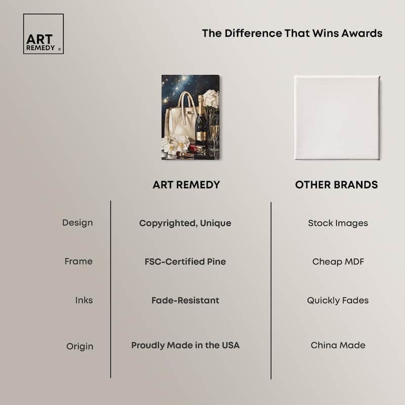 Cheers to Starry Glam Canvas by Art Remedy, Gallery Wrapped