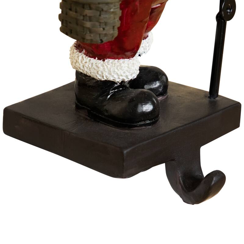 Fishing Santa Claus Christmas Stocking Holder - 8.5"