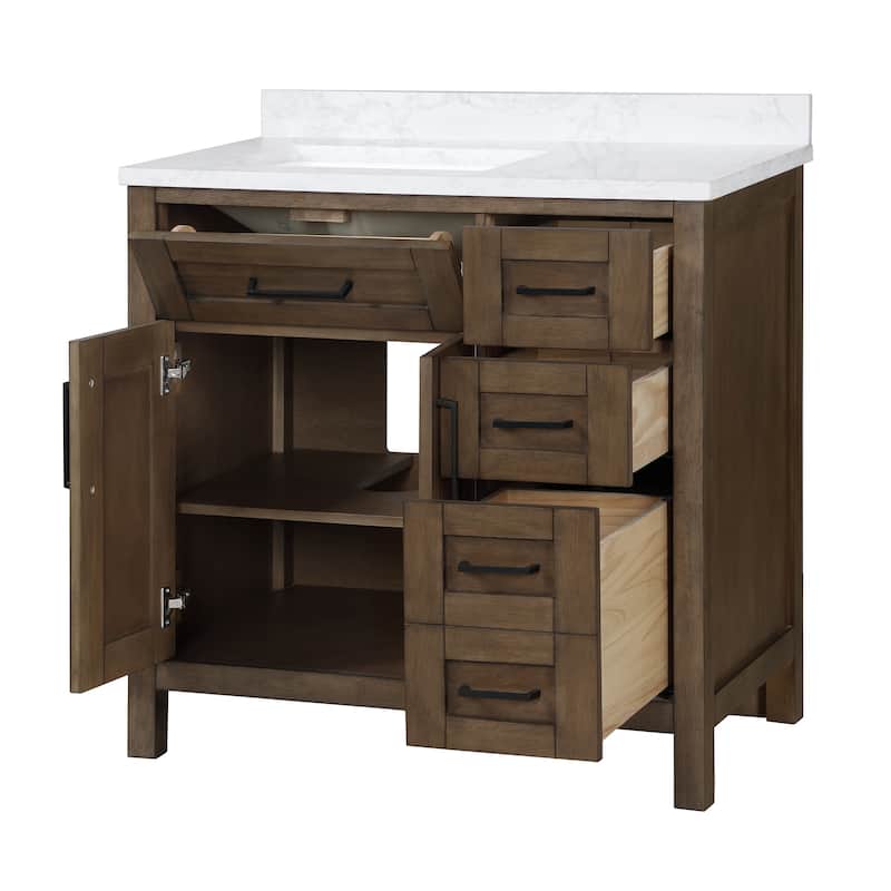 OVE Decors Tahoe 36 in. Almond Latte Vanity