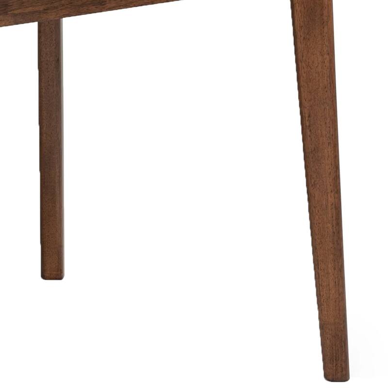 Lexy Rectangular Dining Table, Angled Legs, Walnut Solid Wood, 71 Inch - Walnut Brown