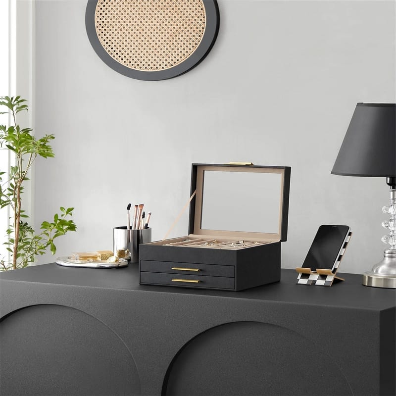 Jewelry Box with Glass Lid