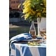 preview thumbnail 17 of 16, Couleur Nature St. Tropez Tablecloth - Blue Stripes - 59" x 59"