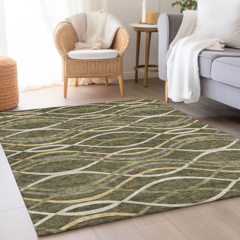 Machine Washable Indoor/ Outdoor Chantille Contempo Deco Rug