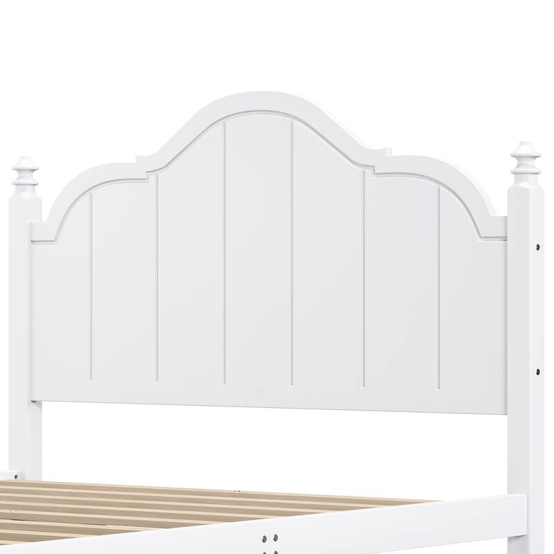 Vintage Platform Bed Frame with Headboard