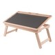 preview thumbnail 2 of 17, Arlo Breakfast Tray with Flip Top Gray and Natural Finish