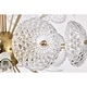 preview thumbnail 9 of 9, Nafli 18 Inch Texture Glass Brass Chandelier with 8 Light