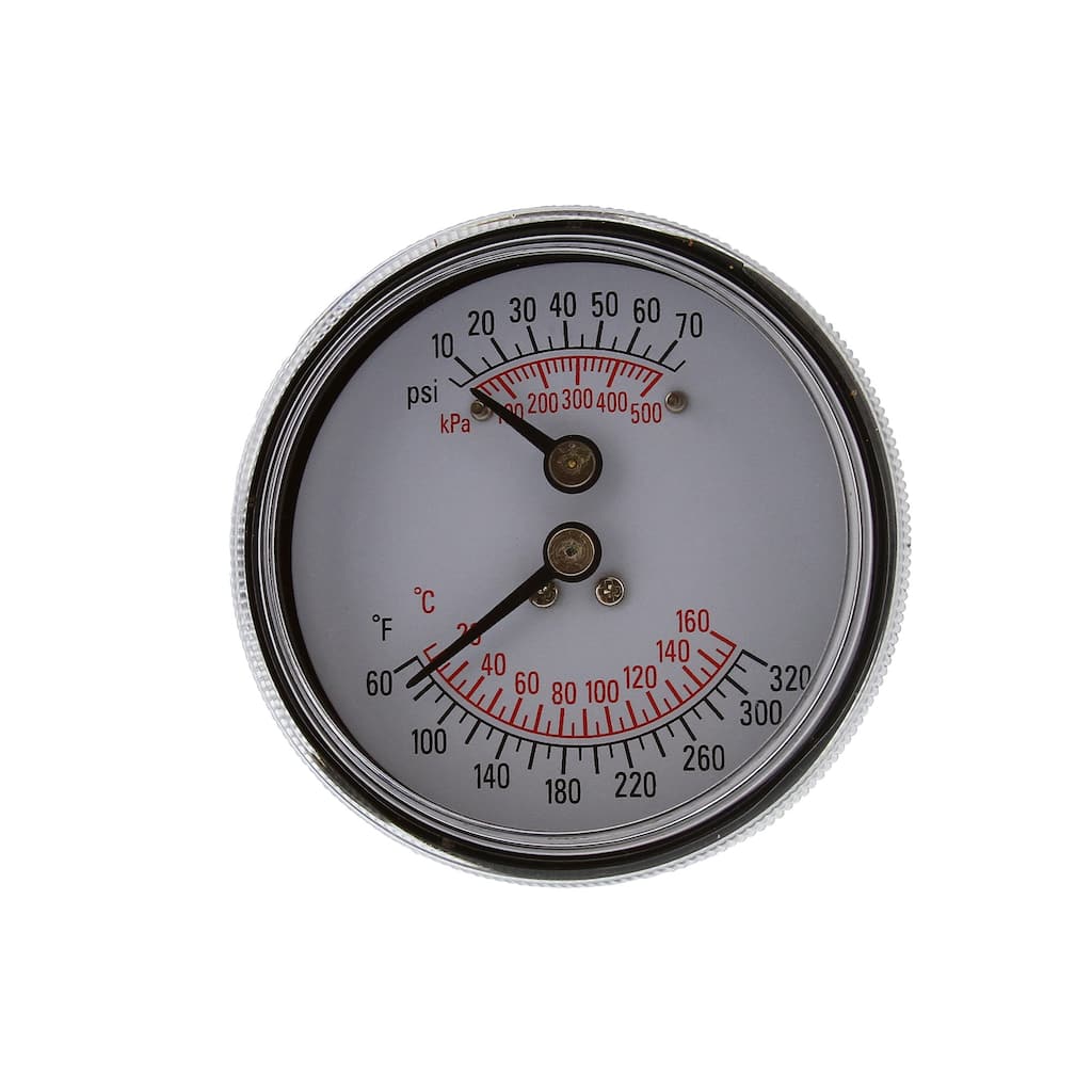 Jones Stephens J40575 2-7/8" 75 PSI Dual Scale Boiler Gauge