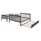 preview thumbnail 5 of 31, Stairway Twin Over Full Bunk Bed with Twin Size Trundle, Storage and Guard Rail for Bedroom, Dorm, for Adults