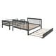 preview thumbnail 5 of 16, Twin-Over-Full Stairway Bunk Bed with Twin Size Trundle, Solid Wood Storage Bedframe with Safety Guardrail for Bedroom, Dorm