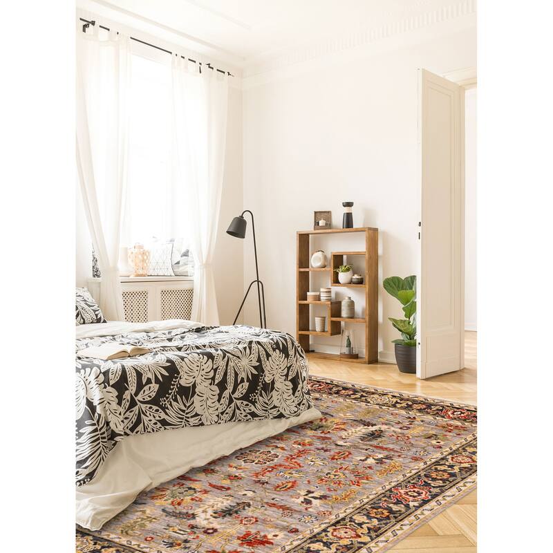 ECARPETGALLERY Hand-knotted Modern Oushak Grey Wool Rug - 8'2 x 10'2