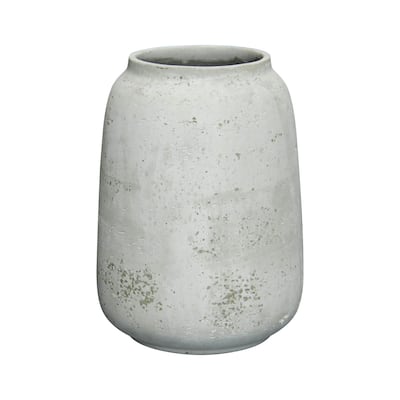 Patio Ro-Cement Vase, Antique White
