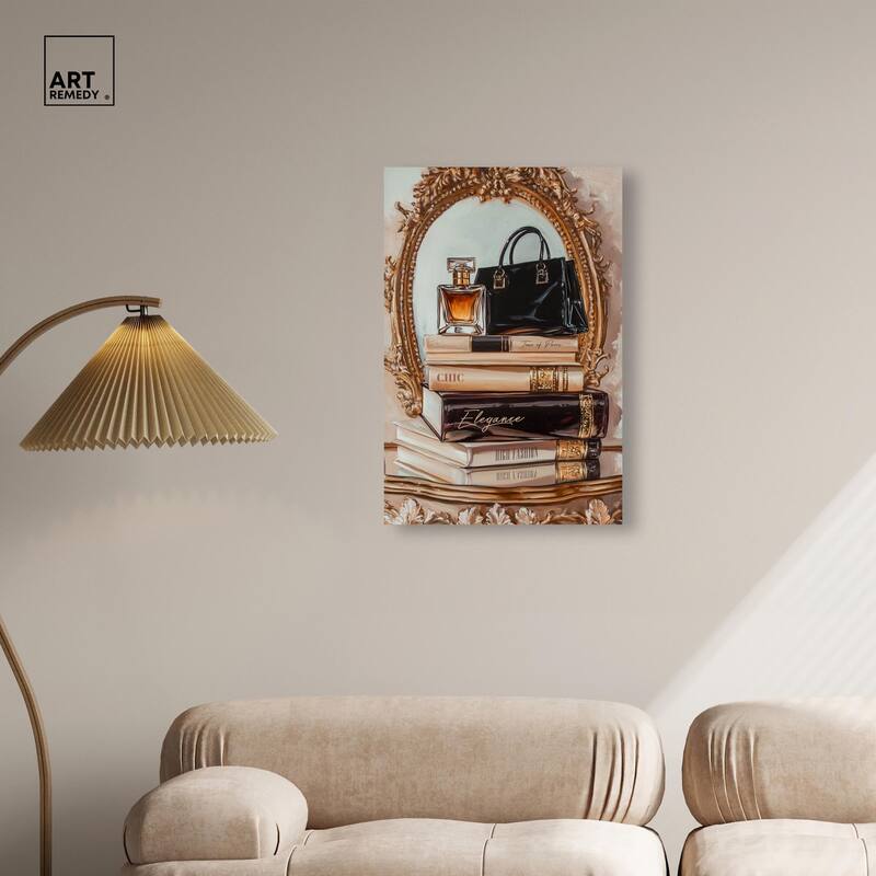 Elegant Glam by the Mirror Canvas by Art Remedy, Gallery Wrapped