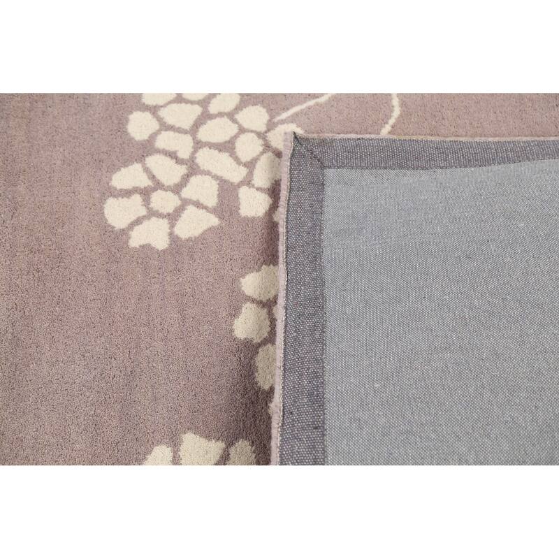 Floral Contemporary Oriental Wool Area Rug Hand-tufted Foyer Carpet - 5'0" x 8'0"