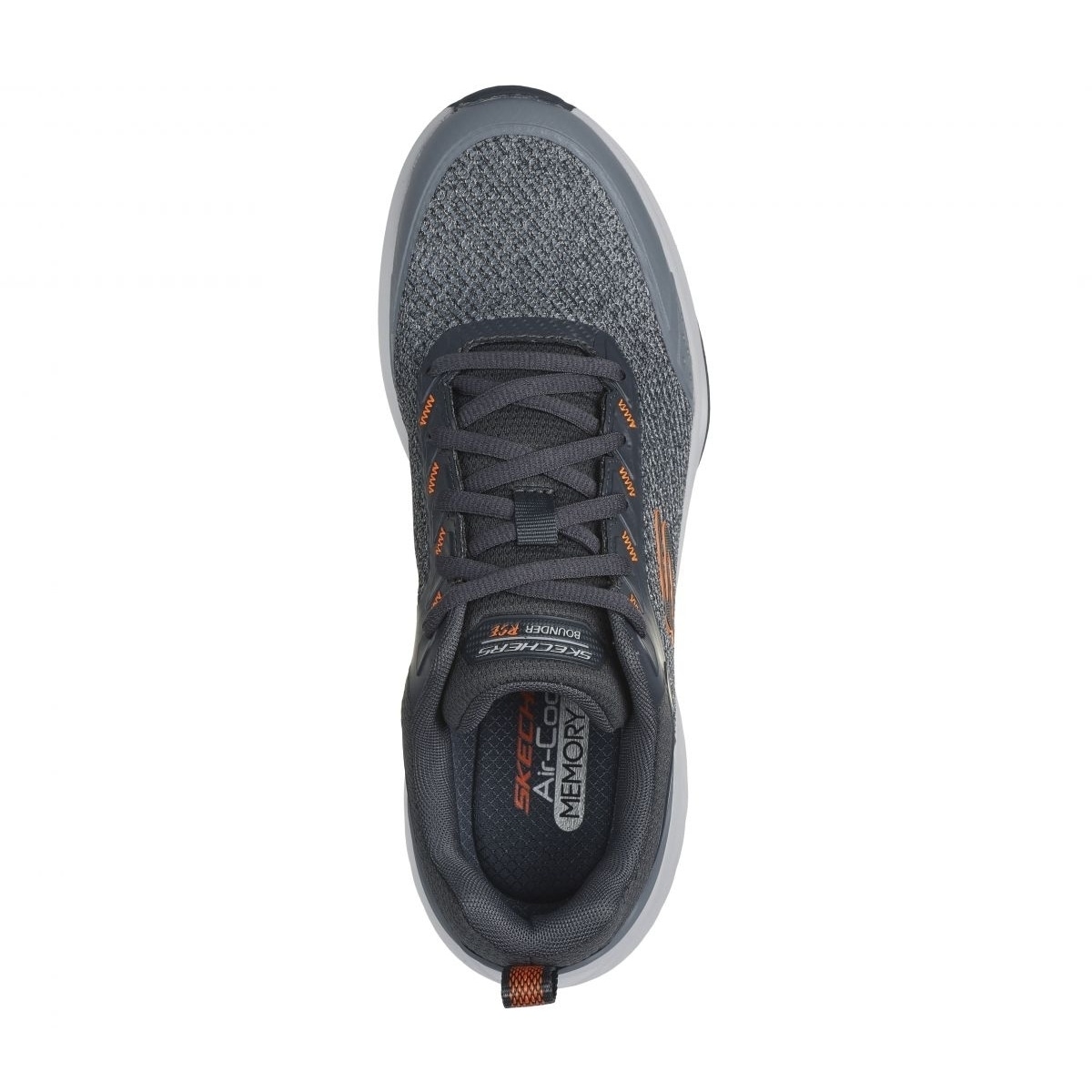 Skechers Mens Bounder Rse Hazlet Sneaker Grey/Orange