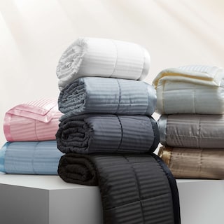 Hotel Quality Luxury All Season Jacquard Soft Bed Blanket with Satin Trim, Cozy and Warm