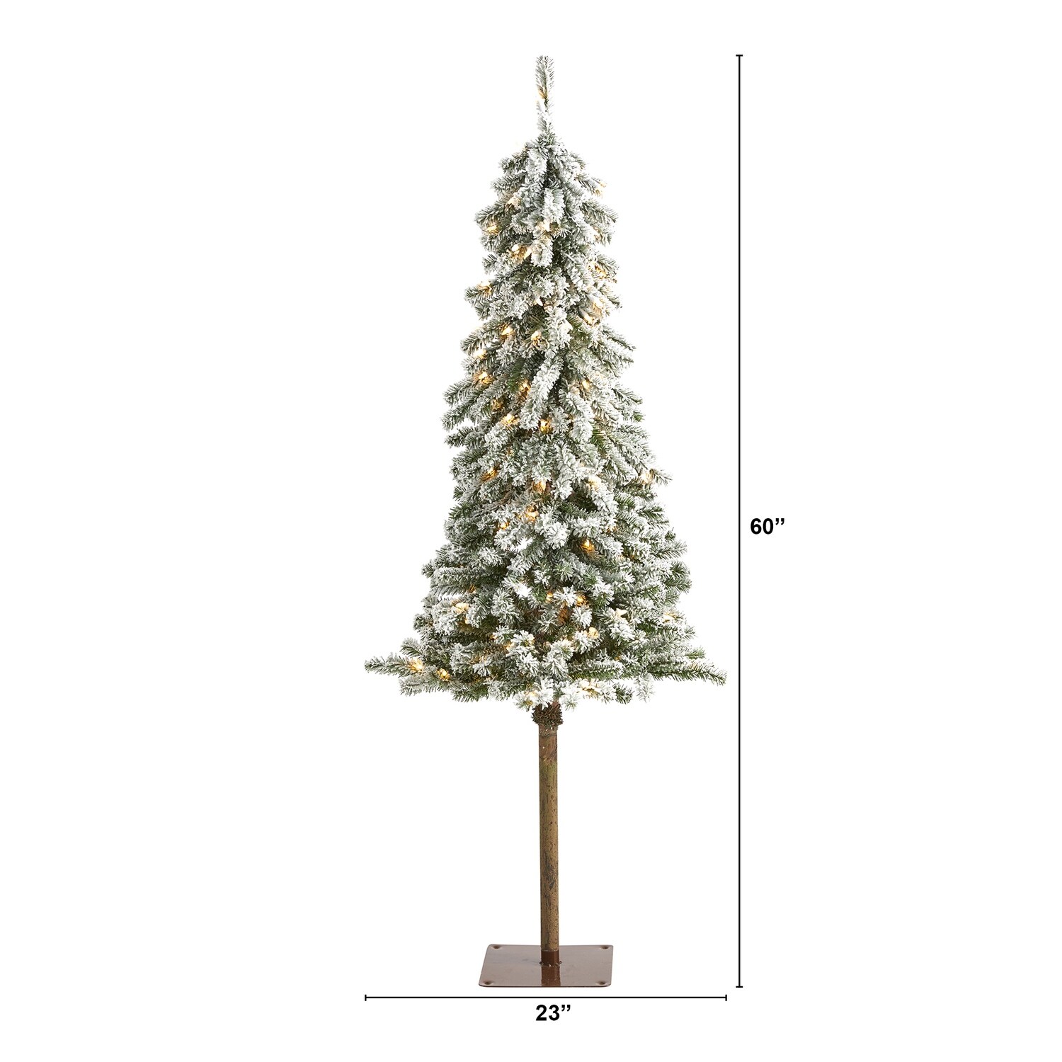 5ft. Flocked Alpine Artificial Christmas Tree with 150 Lights