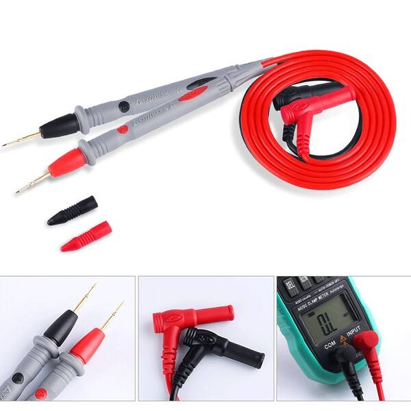 Multimeter Test Leads with Copper Probe? and Alligator Clips,20A