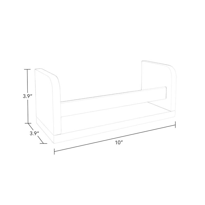 Book Nook White MDF Multi-Cubby Storage Activity Table Including 10 inch Bookshelves - Set of 2