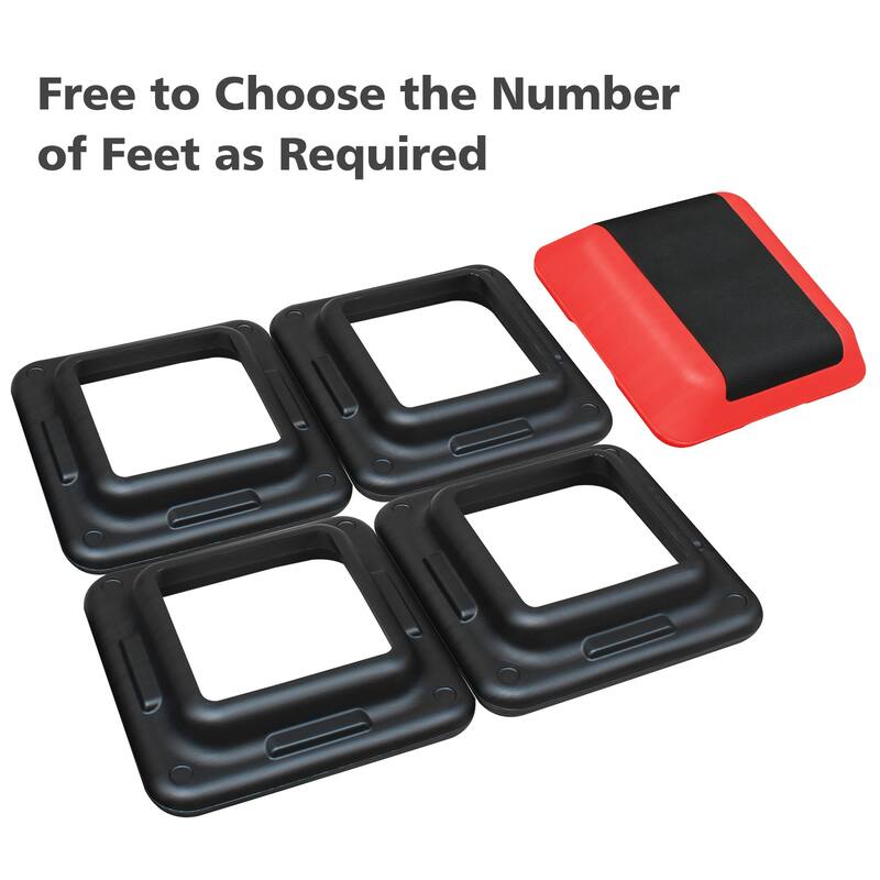 Height-Adjustable Step Aerobics Platform Fitness Equipment Stepper Trainer Exercise Step Platform with 4 Riser