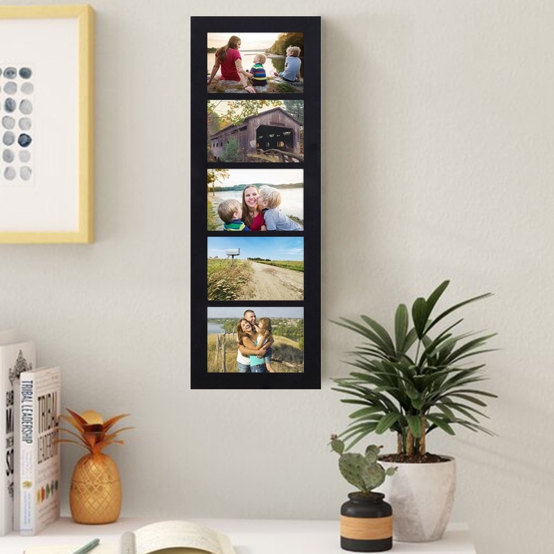Chêne foncé/pin & hêtre cadre photo avec support multi-ouverture mounts poster frames 