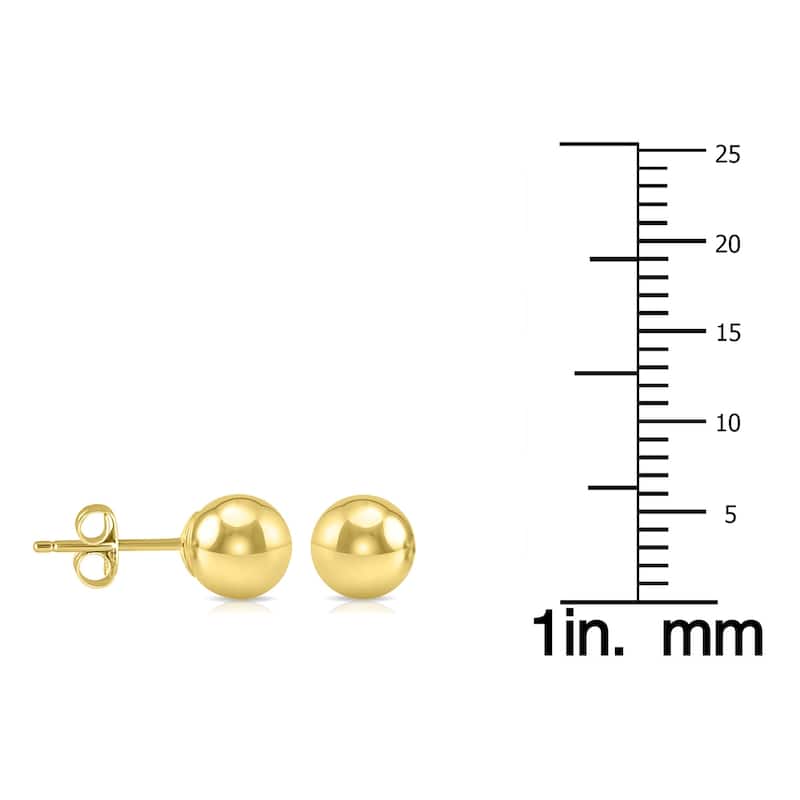 Marquee Jewels 6MM 14K Yellow Gold Filled Round Ball Earrings
