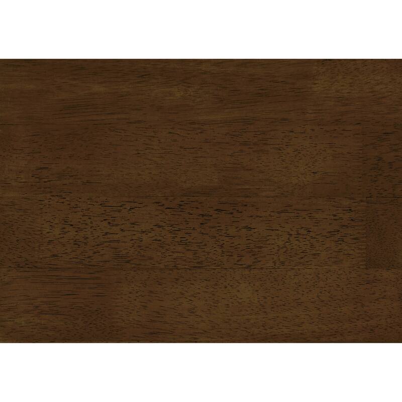 Full Platform Bed with Upholstered Headboard, Dark Gray Chestnut Finish