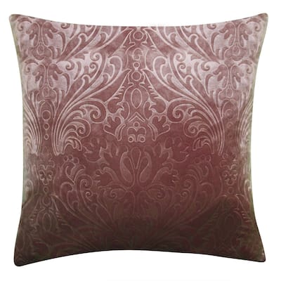 Edie At Home Embossed Panne Velvet Decorative Pillow, Thistle