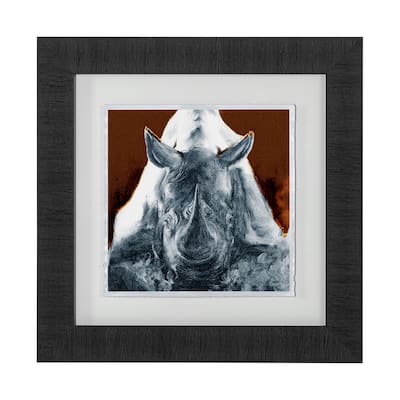 Rhino Burn Orange Framed Art Print