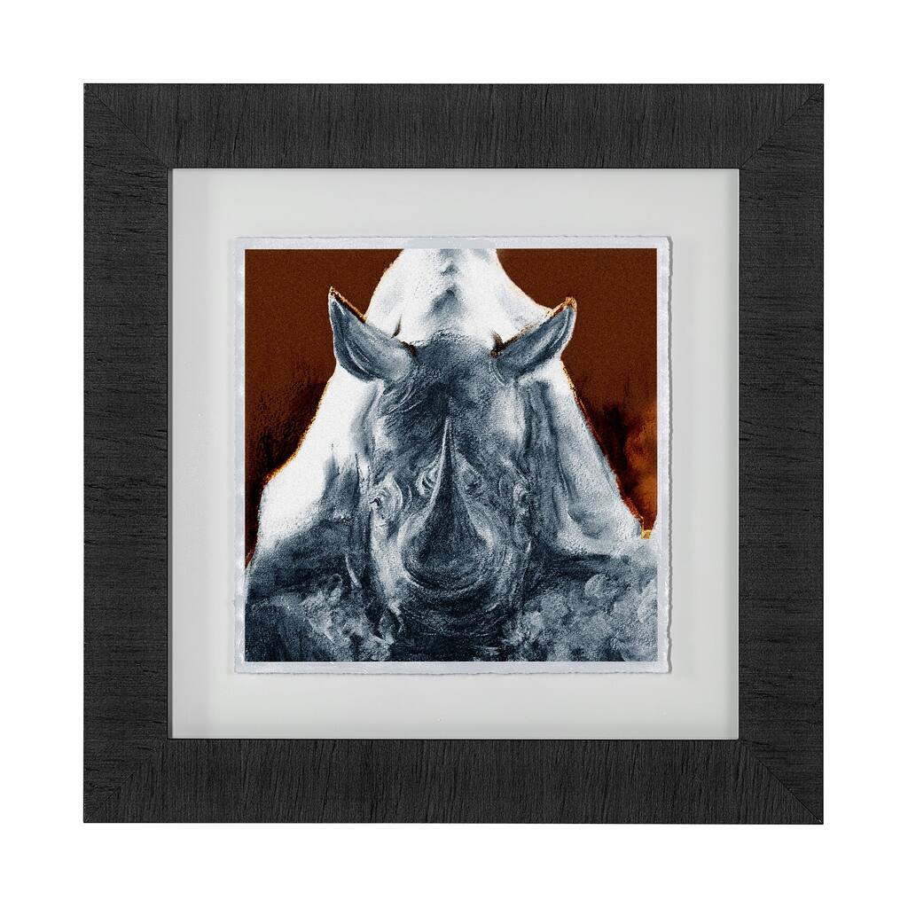 Rhino Burn Orange Framed Art Print
