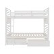 Contemporary Versatile Design Full over Full Wood Bunk Bed with Two ...