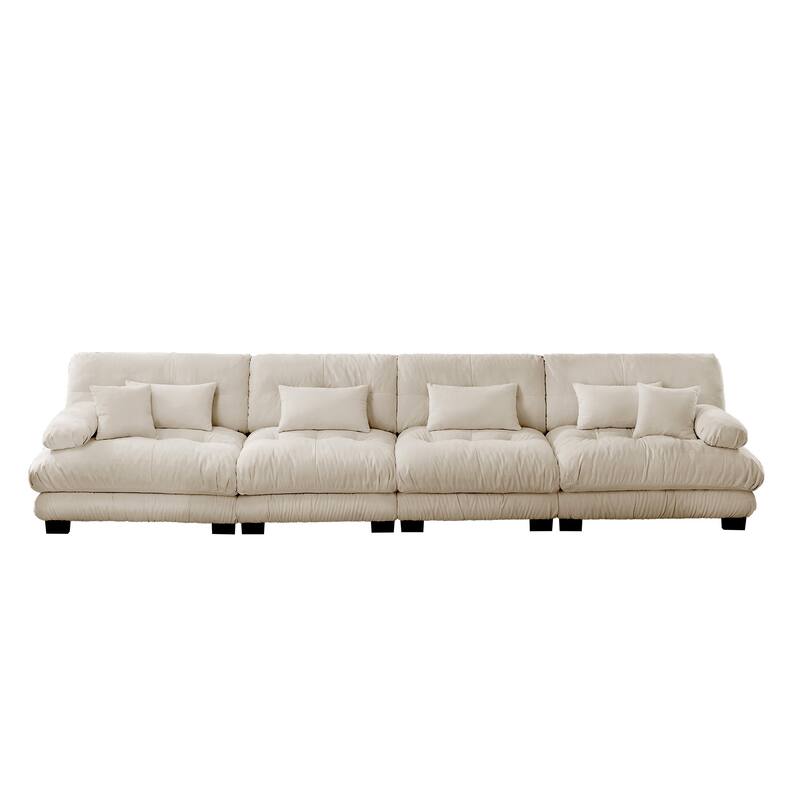 GDFStudio - Chenille 4-Seater 173.2" Deep Seat Sofa Couch