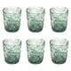 preview thumbnail 6 of 4, Abode Homewares Embossed Leaf Acrylic Drinking Glass - Sage - Set of 6 17 oz
