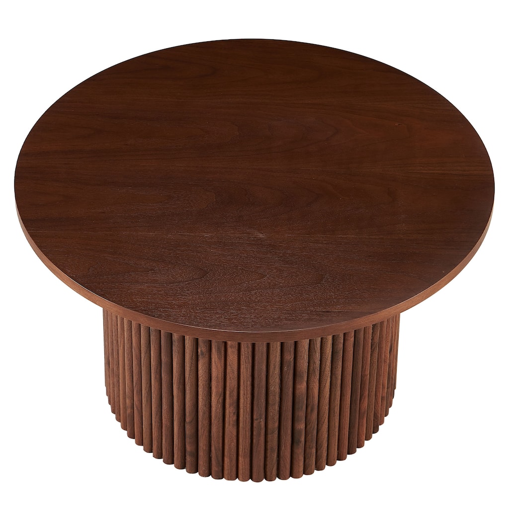 Walnut Rustic Snack Table Round Table Side Table Center Table