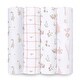 preview thumbnail 1 of 3, aden + anais essentials cotton muslin swaddle blanket 4 pack country floral