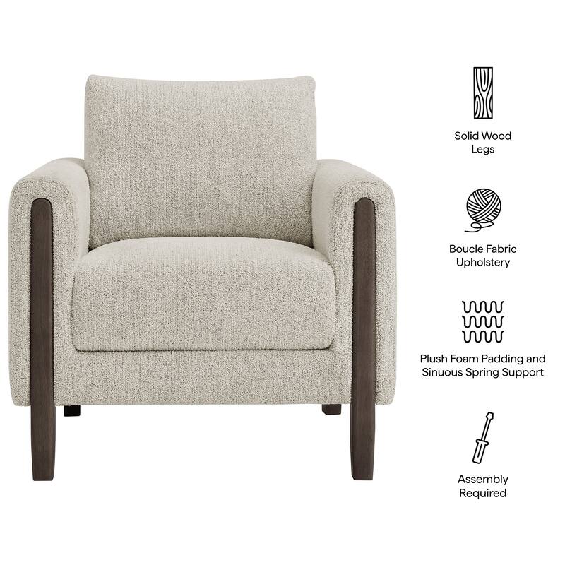 Hawken Boucle Fabric Accent Armchair