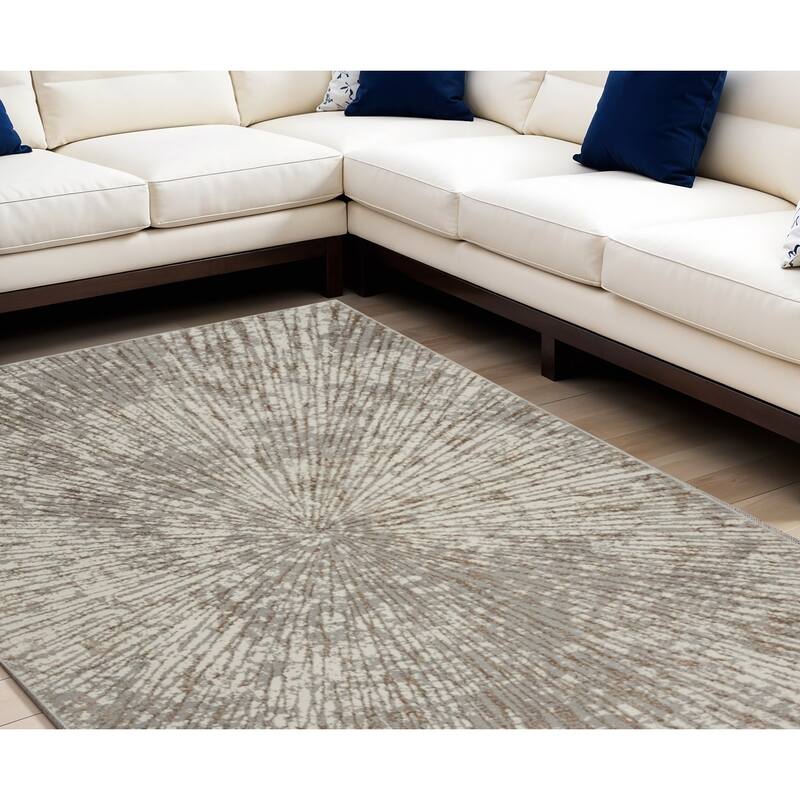 HomeRoots Abstract Contemporary Rectangle Area Rug - 180.00 in. x 144.00 in. x 0.50 in. - 180.00 in. x 144.00 in.  x 0.50 in.
